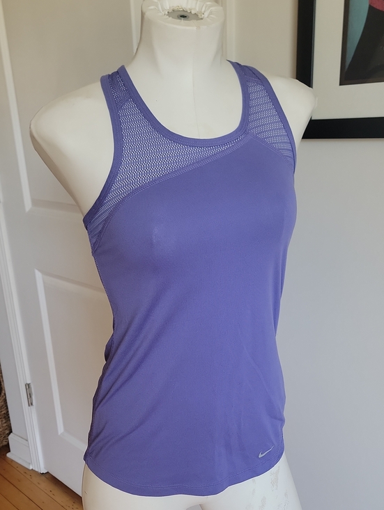 Nike Tops - Nike Dri-FIT Miler Breathe Asymetrical Mesh Panel Running Tank Top Purple XS